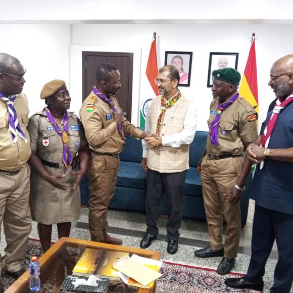 GHANA SCOUT ASSOCIATION PAYS COURTESY CALL ON HIGH COMMISSIONER OF INDIA TO GHANA